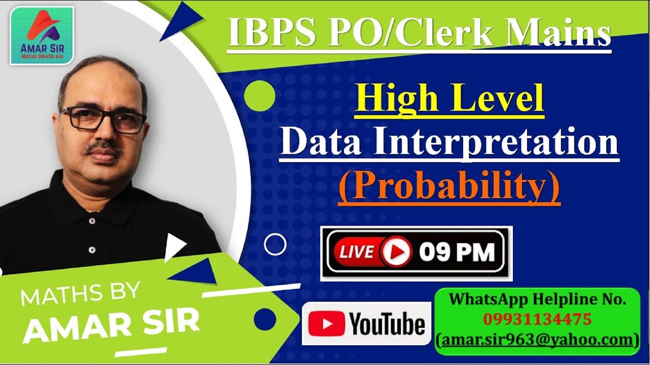 IBPS PO/Clerk Mains 2021 | High Level Data Interpretation | Probability ...