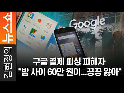 구글 결제 피싱 피해자 &amp;quot;밤 사이 60만 원이...끙끙 앓아&amp;quot;