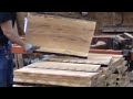 High $ Veneer Cherry Stub Logs On Our Wood Mizer