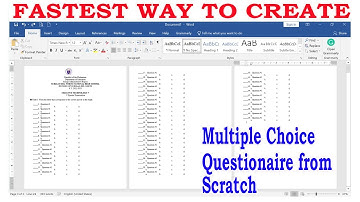 Fastest Way  to make Multiple Choice questionnaire in Microsoft  Word