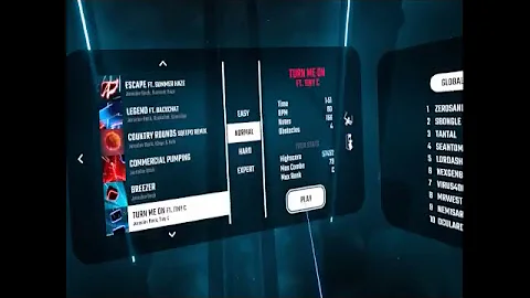 Theresa Forster, playing Beat Saber