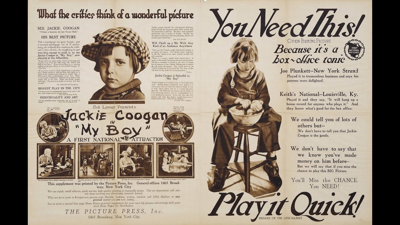 My Boy -1921 - Classic Full Length Silent Movie
