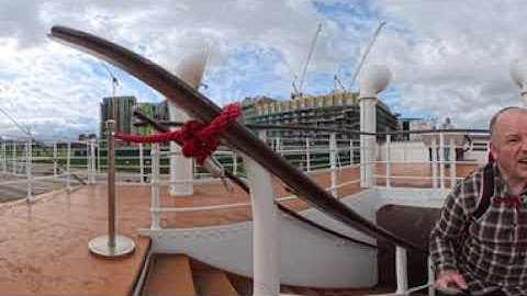 Walkthough from Bow to Observation Deck  of the SS Nomadic (1911).  RMS Titanic and Olympic  tender.