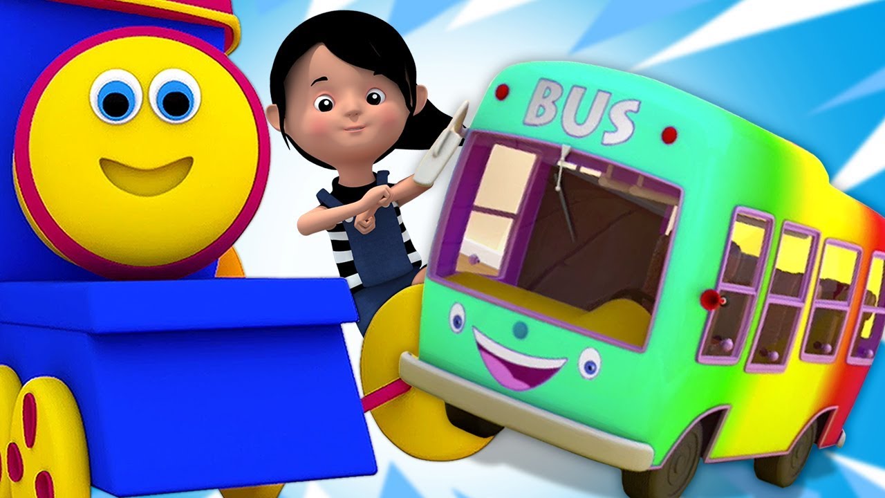 Bob le train Roues sur le bus comptines Bob Wheels On The Bus