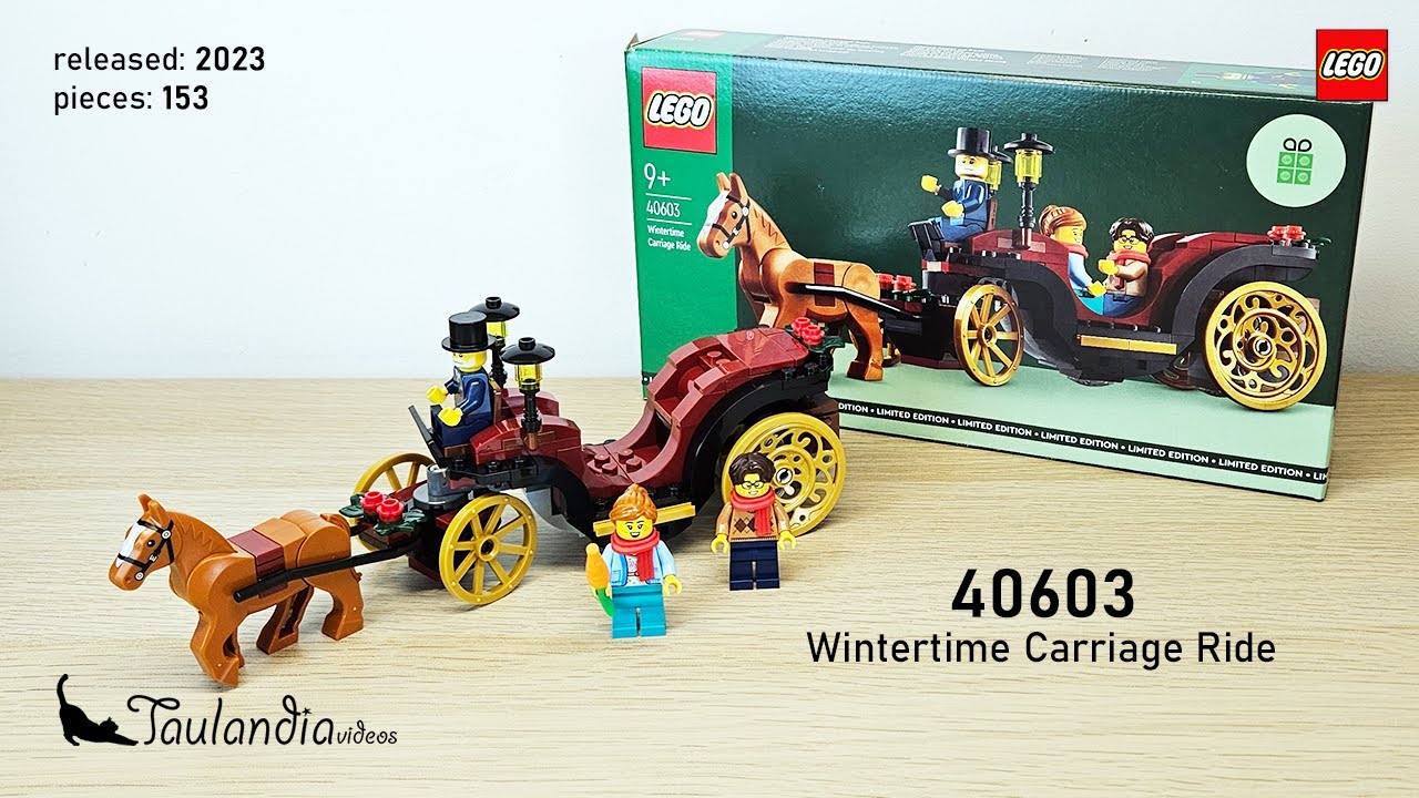 LEGO GWP Seasonal Christmas 40603: Wintertime Carriage Ride (2023) - unboxing and speed building