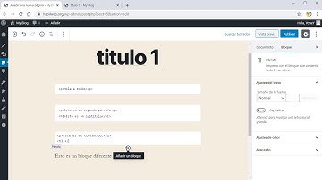 Cómo poner HTML a Wordpress