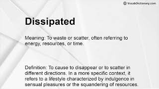 Dissipated Meaning