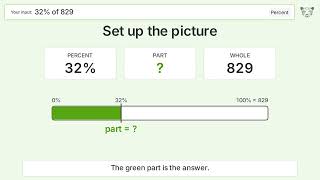 What is 32% of 829 Step-by-Step Percent Video