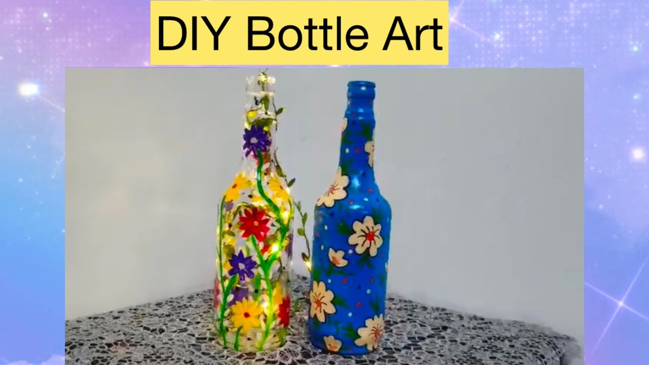 DIY : Bottle Painting From Simple To Stunning/ Creative Bottle Art ...