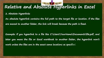 Master Hyperlinks in Excel Complete Guide Relative, Absolute, and Internal Links
