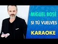 Miguel Bosé - Si tú no vuelves (Karaoke) | CantoYo