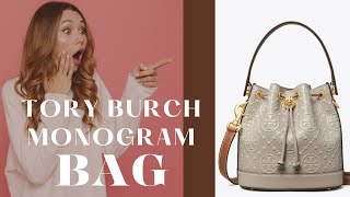 Is it Worth It ?? Tory Burch Monogram Bucket Bag | Unboxing T MONOGRAM CONTRAST EMBOSSED BUCKET BAG