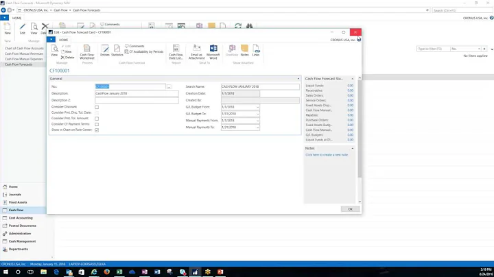 Cashflow Forecasting | Dynamics NAV | Western Computer