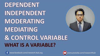 Types of Variables: Dependent, Independent, Moderating, Mediating & Control Variable