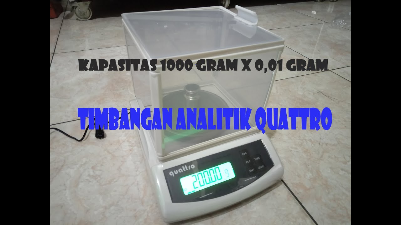 Timbangan Analitik Quattro Type Fh 1000 Gram x 0.01 gram YouTube