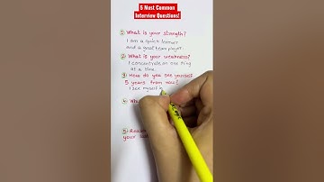 5 Most Common Interview Questions!