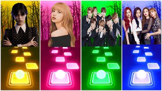 WEDNESDAY vs LALISA vs BTS vs BLACKPINK Tiles Hop EDM Rush screenshot 4