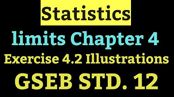STD -12 Statistics [ Part 2 ]  Limits  chapter 4  Exercise 4.2 Illustrations @StudyPointPro