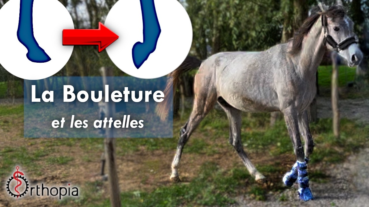 Attelle pour bouleture chez le cheval