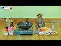 Master Chef Monkey Kako Cooking Fried Vegetables With Beef Recipe