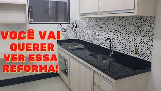 VEJA O ANTES E O DEPOIS DA REFORMA COMPLETA DESSA COZINHA! VOCÊ NÃO VAI ACREDITAR!