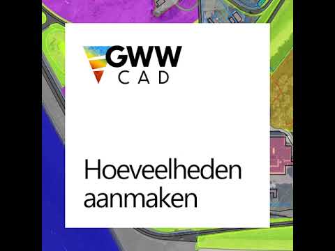 Hoeveelheden aanmaken | GWW-CAD features
