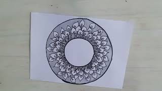 Poke leaf zentangle pattern #zentangle