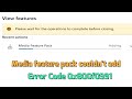 Media feature pack couldn't add Error Code 0x800f0991 Fix