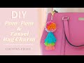 DIY Pom-Pom & Tassel Bag Charm with Clover - Country Peony Blog