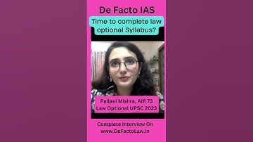 How much time it takes to complete the Law optional syllabus? ⏳ #upsc #lawaspirants #ias #law