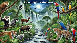 Goodnight Rainforest   Relaxing Rain Sounds   Bedtime Story for Babies and Toddlers 🦜