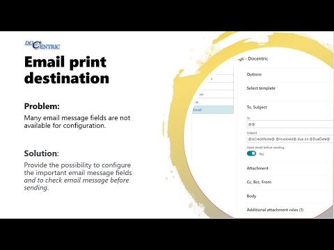 Emailing 02 -  Email print destination