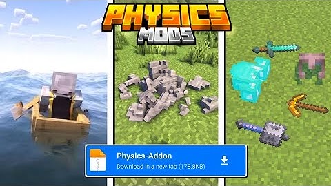 Best PHYSICS Mods For Minecraft PE 1.21+ (100% WORKING)
