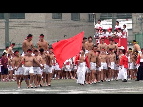 2016 東福岡高校体育祭【騎馬戦】試合の後の握手がイイ！^^
