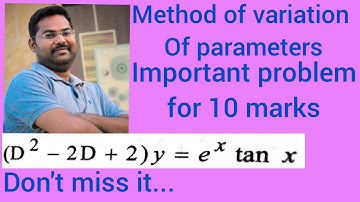 Method of variation of parameters in telugu@maths naresh eclass