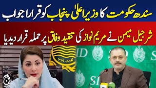 Sindh Government Gives Strong Reply to Punjab Chief Minister - Pakistan News