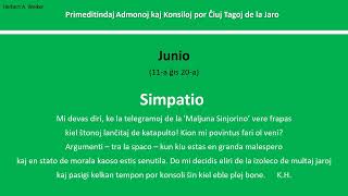 Primeditindaj Admonoj kaj Konsiloj por Ĉiuj Tagoj de la Jaro – 6.2 – Junio (11-a ĝis 20-a)