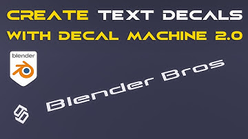 HOW to CREATE TEXT decals with Decal Machine 2.0 in Blender
