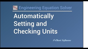 Automatically Setting and Checking Units