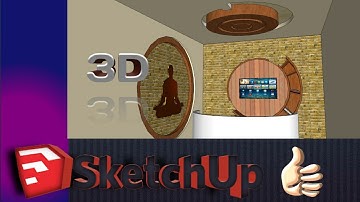 `# TV unit Design  -sketchup | YouTube Video 2020|#Outline Art & designers