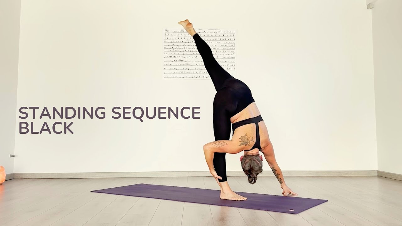 Black Lotus Yoga standing sequence black guidata con Giulia Citterio