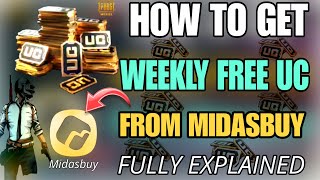 HOW TO GET WEEKLY FREE UC FROM MIDASBUY | PUBG MOBILE screenshot 2