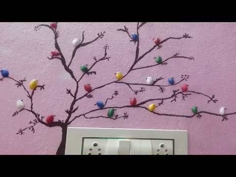 How To Make Pista Shell Bird For Wall Decoration