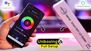 Wipro Next Smart Wi-Fi 20W RGB LED Batten (Tube-Light) Unboxing & Full Setup -Google Asst Compatible screenshot 5