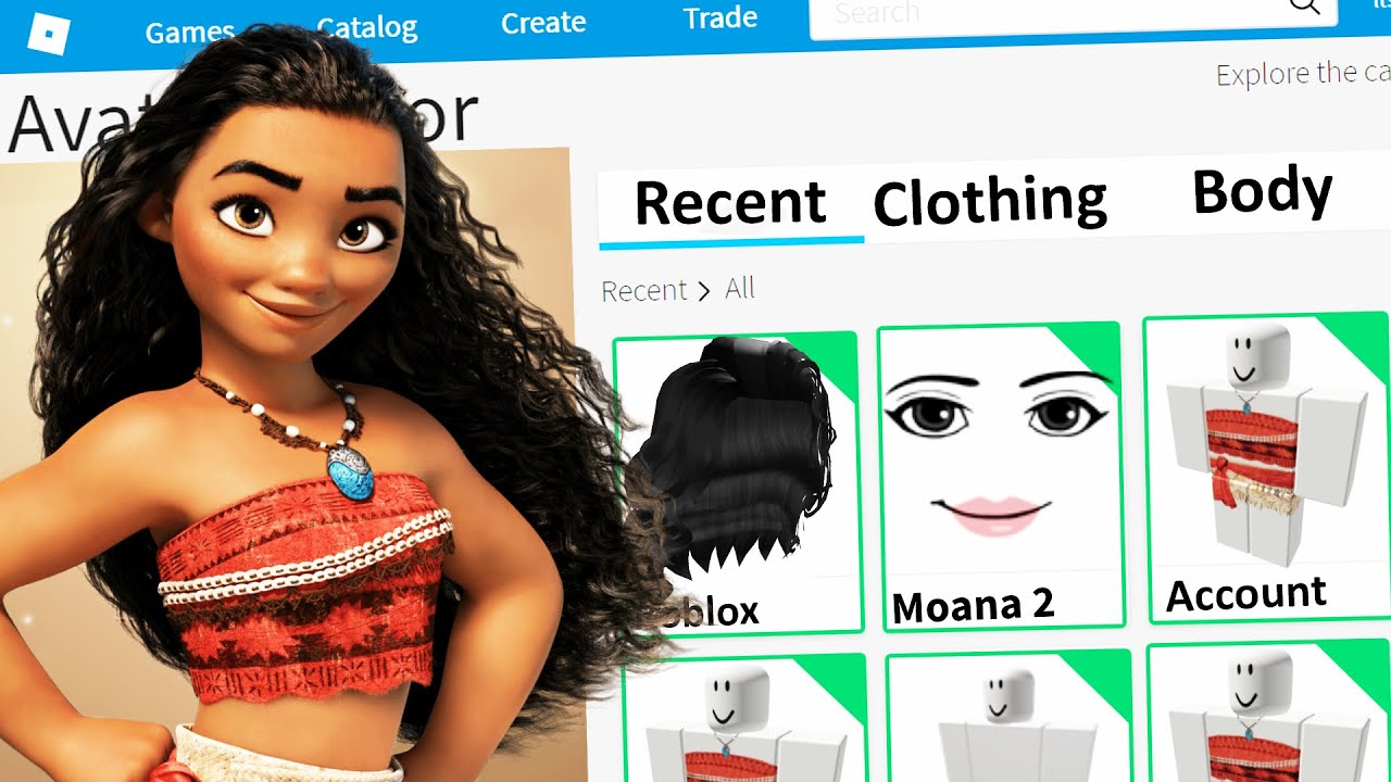 MAKING MOANA 2 MOANA A ROBLOX ACCOUNT YouTube 