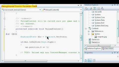 xna sprite movement tutorial part3