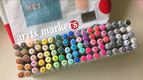 arrtx oros brush markers - 90 set! ✨ 🌈 doodle with me! + unboxing & swatching 🌈