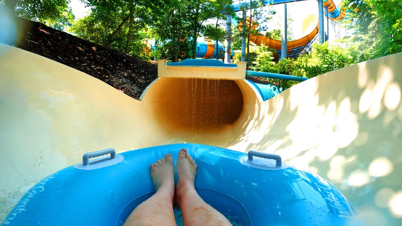 Water Country USA Wild Thang LONG Tube Water Slide POV YouTube