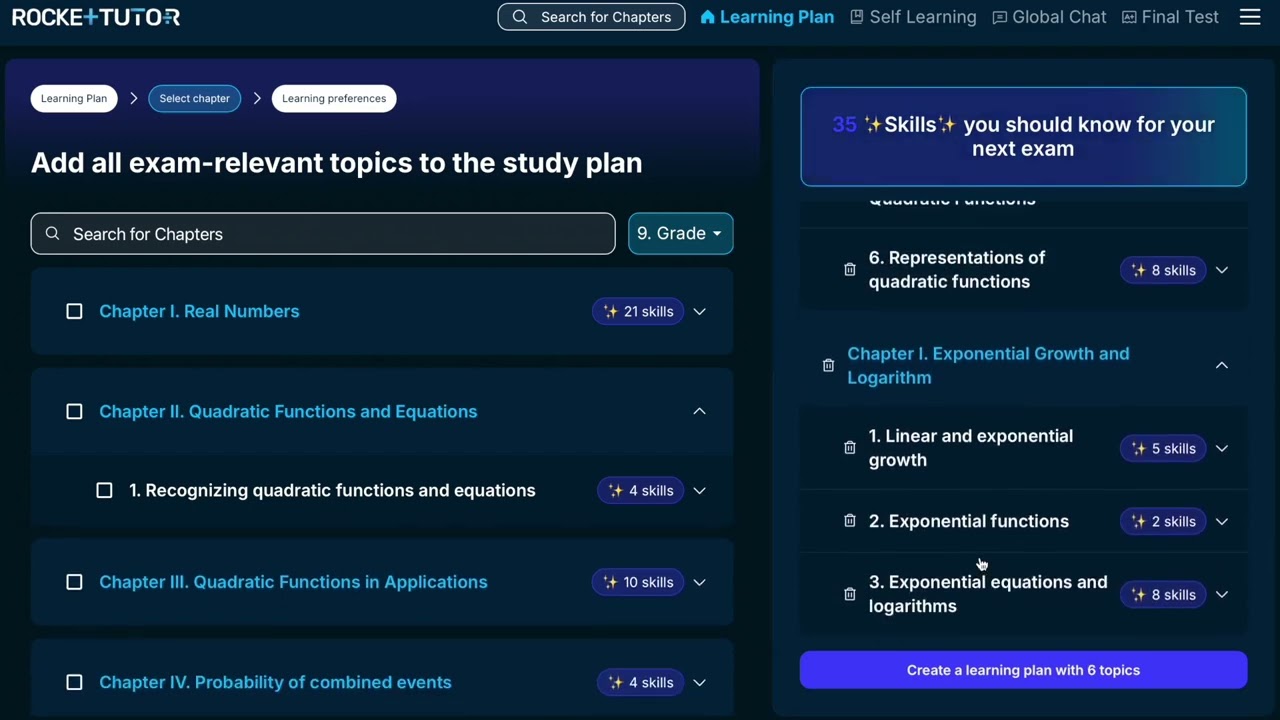 No more guessing what to revise.The RocketTutor study plan guides you step by step. 🚀