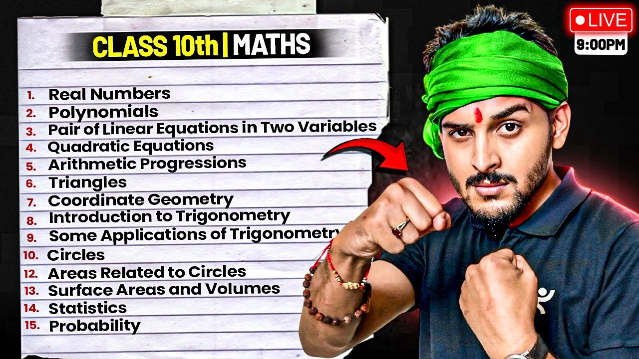 Complete Maths🔥 | CBSE Board Class 10 2025-26 | Score 95+ | Pre Board ...